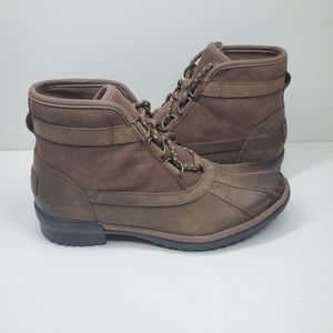 New UGG  Heather Waterproof Leather Ankle Boots